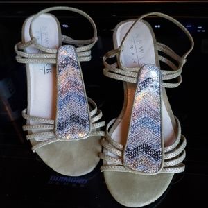Sequin Strappy Sandals